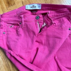 Pink Hollister skinny jeans